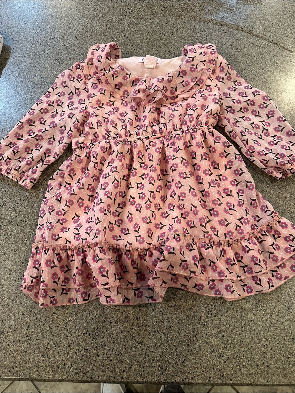 Pink Floral Ruffle Baby Dress Top
